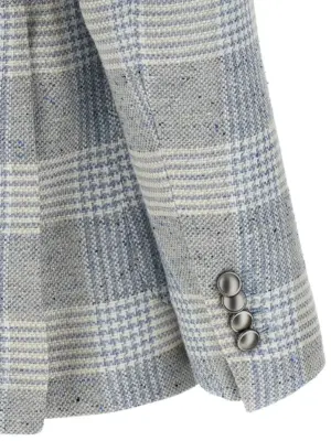 'Montecarlo' blazer 50% cotton 27% linen 13% silk 7% virgin wool 3% viscose TAGLIATORE Light Blue