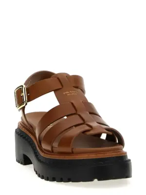 'Monolith' sandals 1X923NF0557V6F0R1R PRADA Brown