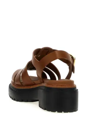 'Monolith' sandals Woman PRADA Brown