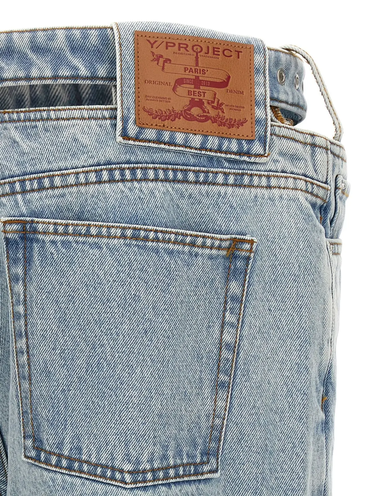 Джинси Y/Project Evergreen Y Belt Блакитні 4 'Evergreen Y Belt' jeans 100% cotton Y/PROJECT Light Blue