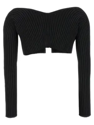 'Le Maille Pralu' cropped cardigan 213KN1082190990 JACQUEMUS Black