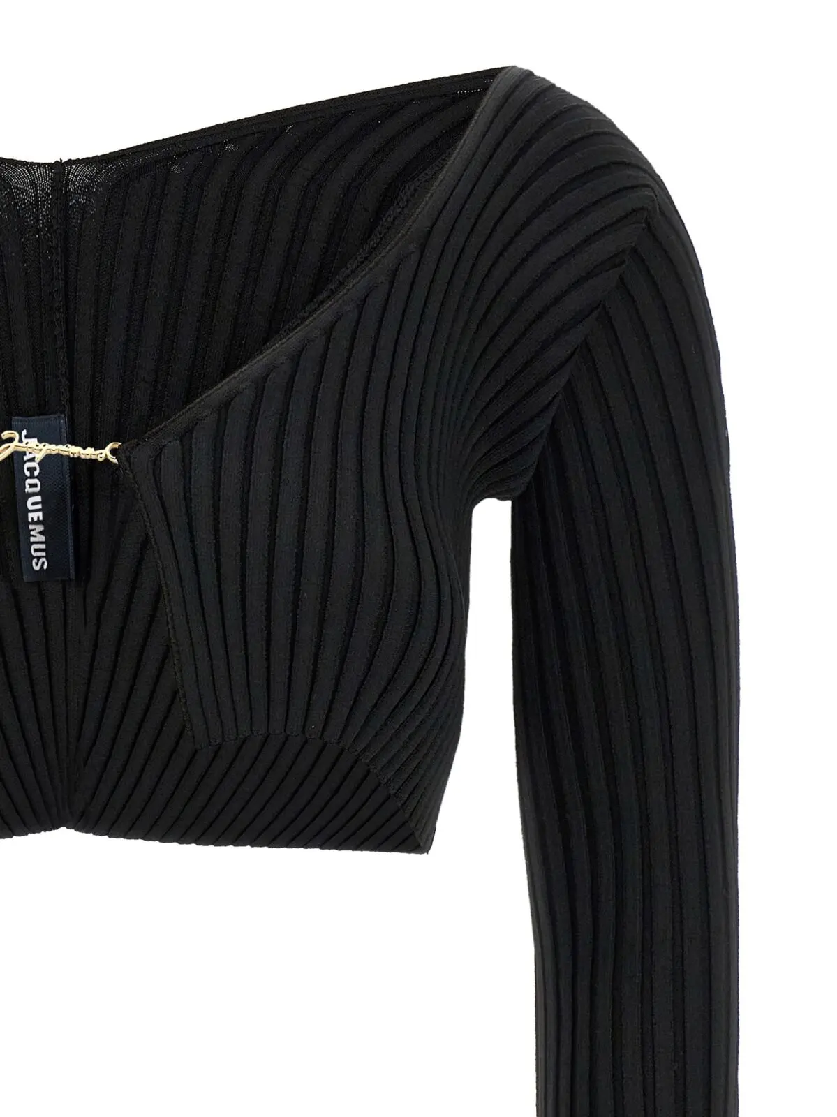 Вкорочений кардиган Jacquemus Le Maille Pralu Чорний 3 'Le Maille Pralu' cropped cardigan Woman JACQUEMUS Black