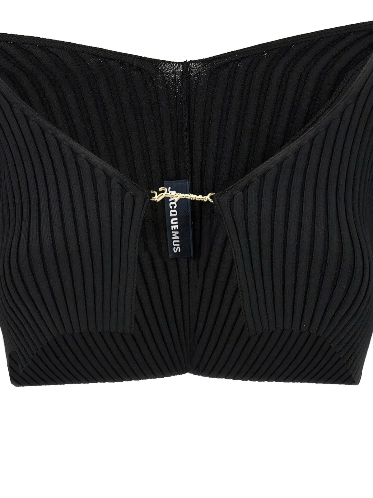 Вкорочений кардиган Jacquemus Le Maille Pralu Чорний 4 'Le Maille Pralu' cropped cardigan 81% viscose 12% polyamide 4% elastane 3% polyester JACQUEMUS Black