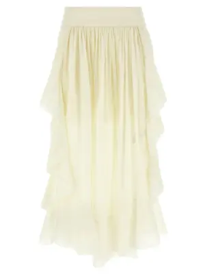 'Acacia Ruffle' skirt ZIMMERMANN White