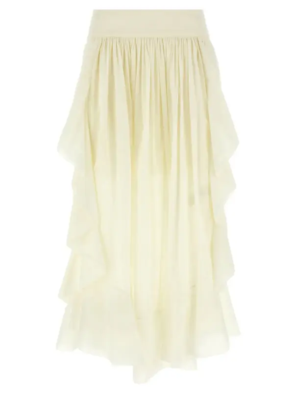 'Acacia Ruffle' skirt ZIMMERMANN White