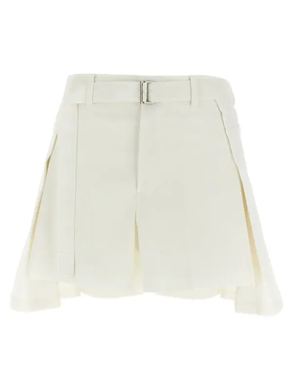 Wool insert shorts SACAI White