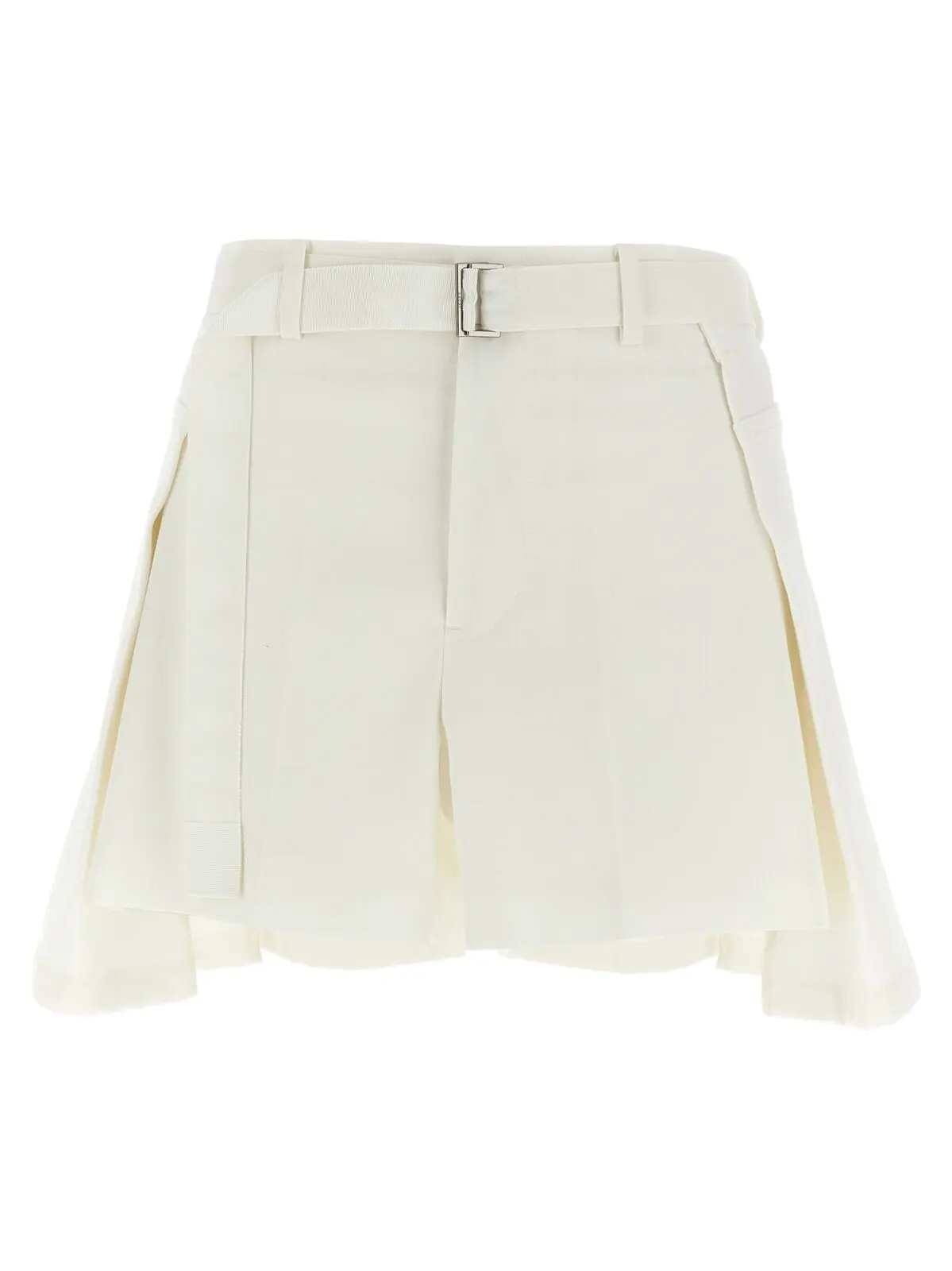 Шорти Sacai з вовняними вставками Білі 1 Wool insert shorts SACAI White