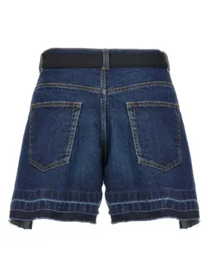 Wool insert shorts 2507828210 SACAI Blue