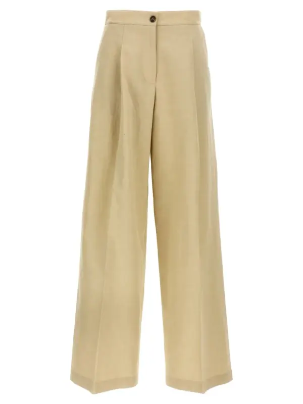 Linen trousers YVES SALOMON Beige