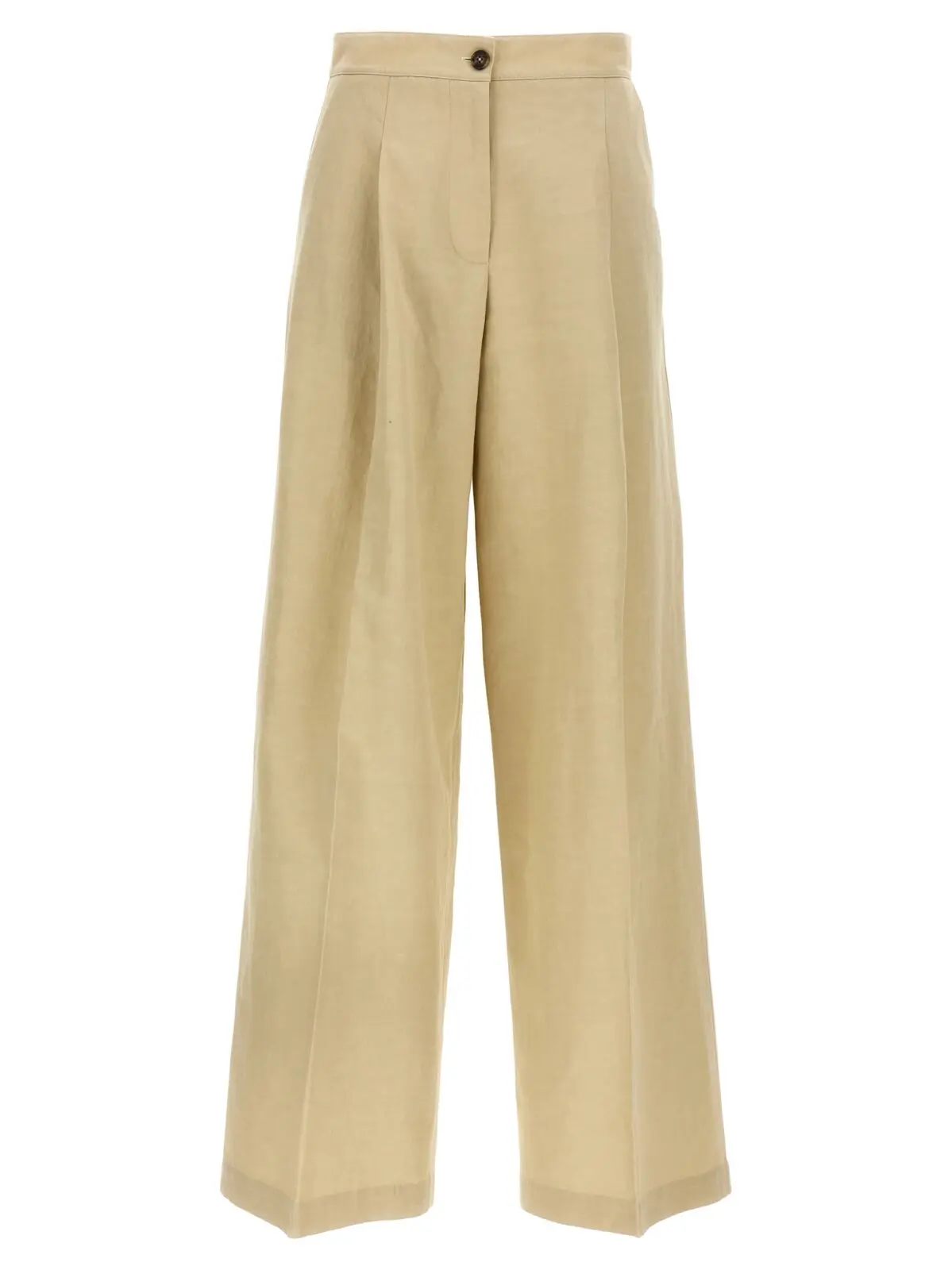 Лляні штани Army Yves Salomon Бежеві 1 Linen trousers YVES SALOMON Beige