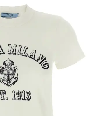 Vintage logo T-shirt Woman PRADA White