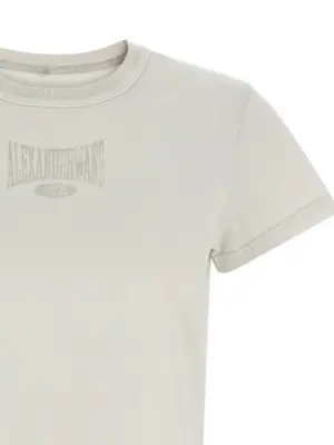 Lived logo T-shirt Woman T BY ALEXANDER WANG White