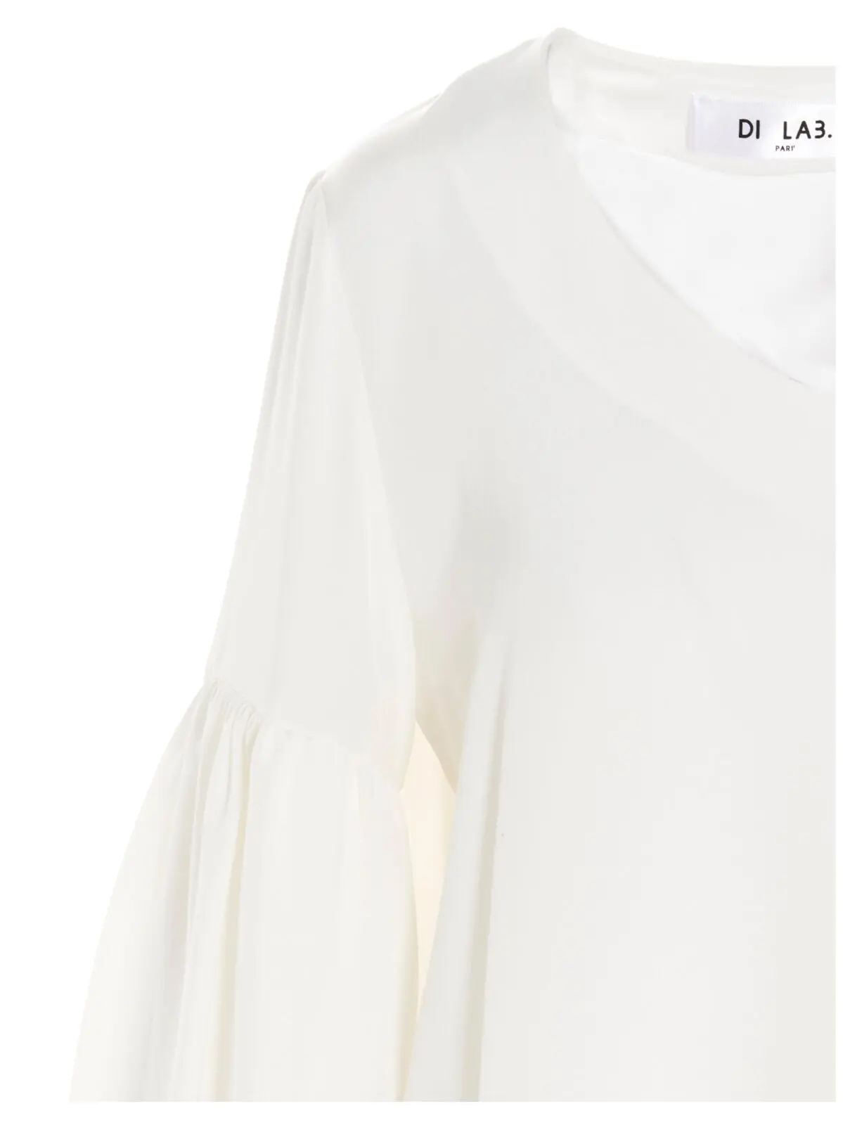 Шовкова сорочка Di. La3 Pari' Puff-sleeve Біла 3 Puff-sleeve silk shirt Woman DI.LA3 PARI' White