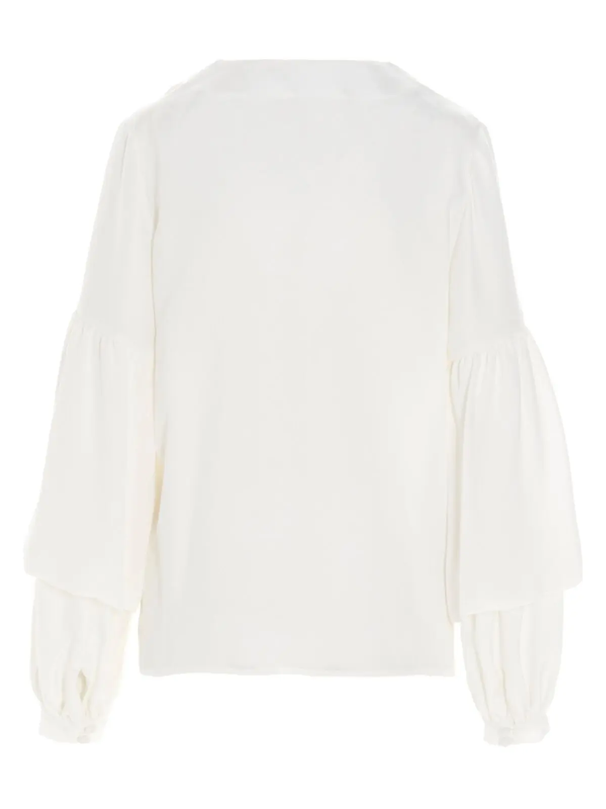 Шовкова сорочка Di. La3 Pari' Puff-sleeve Біла 2 Puff-sleeve silk shirt C02AVORIO DI.LA3 PARI' White