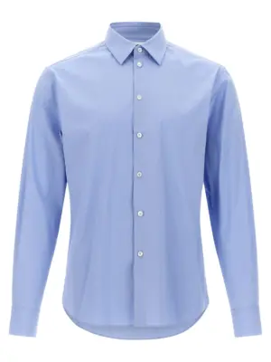 Poplin shirt FERRAGAMO Light Blue