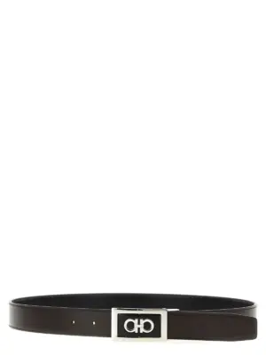 'Gancini' reversible belt 780463NEROTMORO FERRAGAMO Multicolor