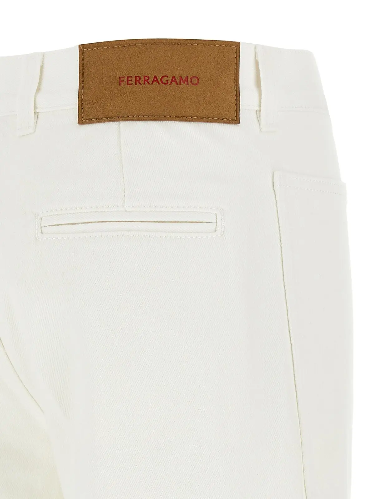 Джинси прямі Ferragamo Білі 4 Straight jeans 100% cotton FERRAGAMO White