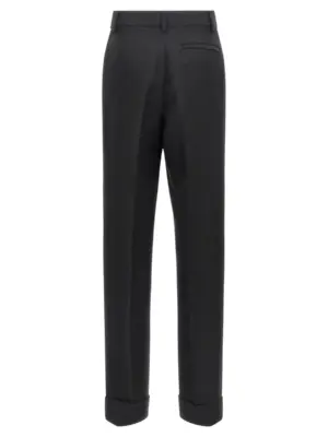 Stretched pleated trousers 780902NERO FERRAGAMO Black
