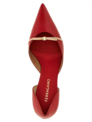 'Gyoia' pumps 95% goat leather 5% calf leather FERRAGAMO Red