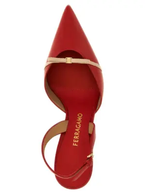 'Gylla' slingback 100% goat leather (Capra Hircus Hircus) FERRAGAMO Red