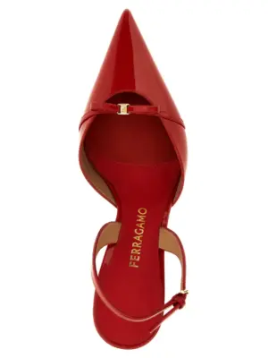 'Gylla' slingback 100% calfskin leather (Bos Taurus) FERRAGAMO Red
