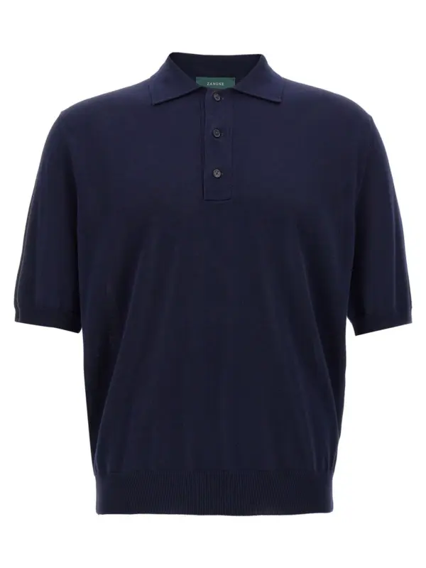 Cotton polo shirt ZANONE Blue