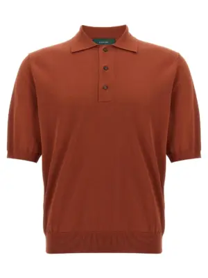Cotton polo shirt ZANONE Red