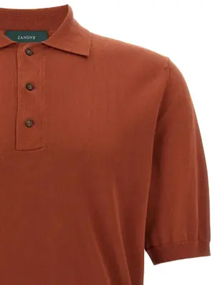 Cotton polo shirt Man ZANONE Red