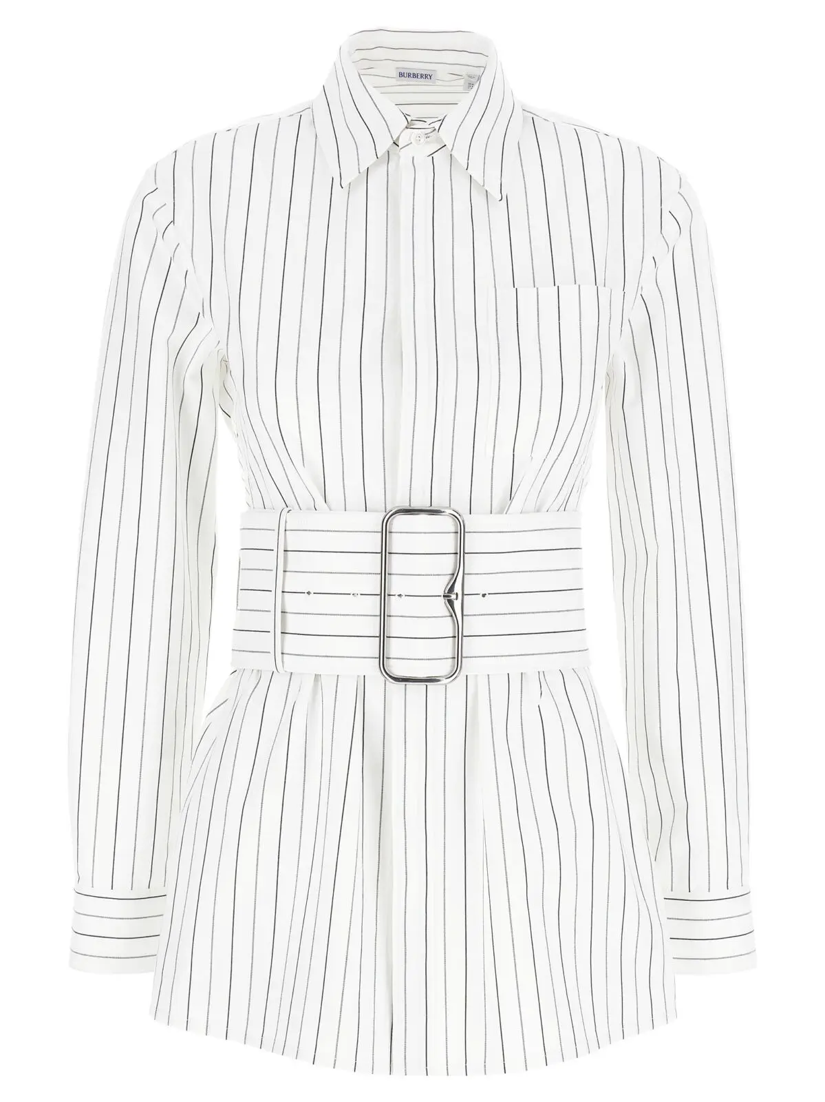 Сорочка Burberry в смужку Біла 1 Striped shirt BURBERRY White