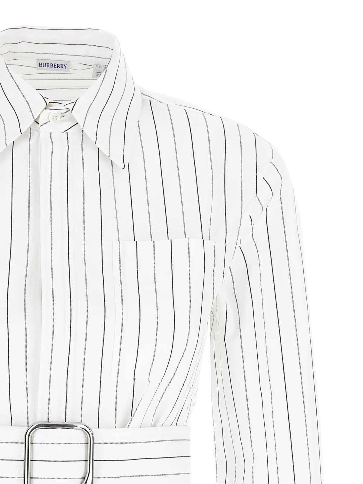 Сорочка Burberry в смужку Біла 3 Striped shirt Woman BURBERRY White