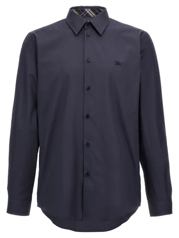 Logo embroidery shirt BURBERRY Blue