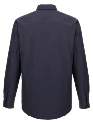 Logo embroidery shirt 8105133INDIGO BURBERRY Blue