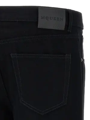 'Skull' jeans 100% cotton MCQUEEN Black