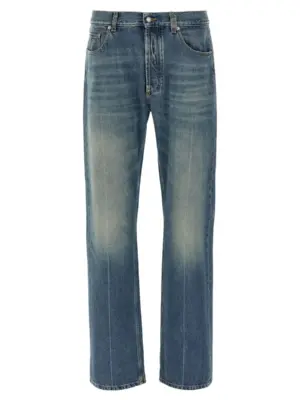 'Skull' jeans MCQUEEN Blue
