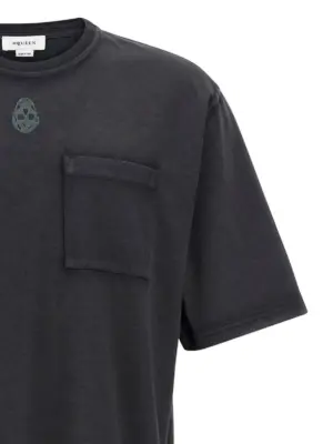 'Skull' T-shirt Man MCQUEEN Black