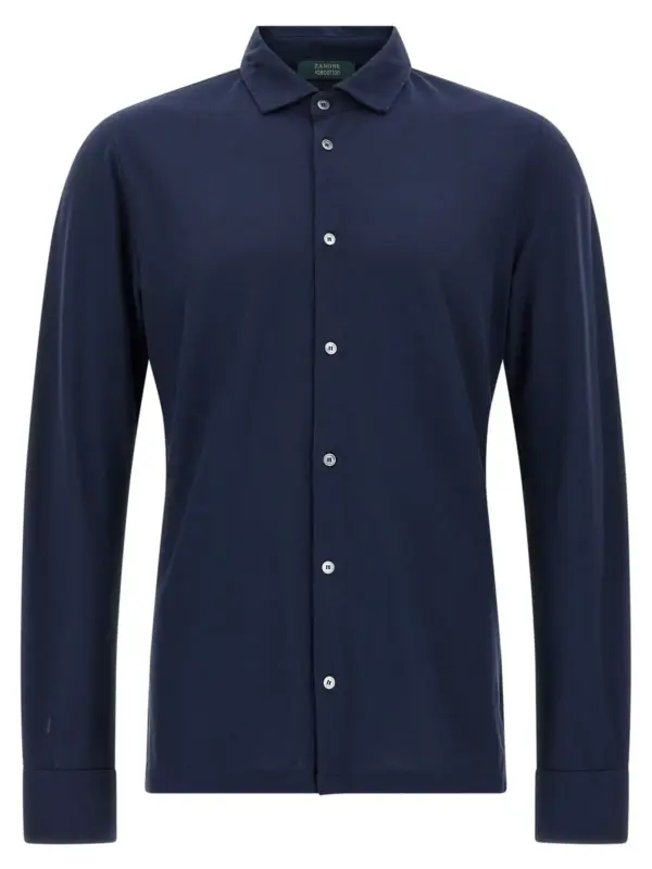 Ice cotton shirt ZANONE Blue