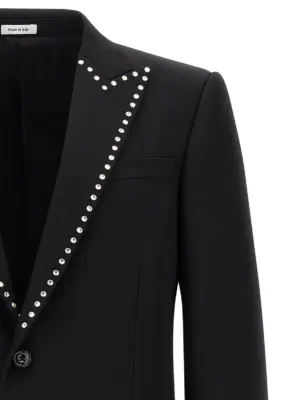 'Barathea' blazer Man MCQUEEN Black