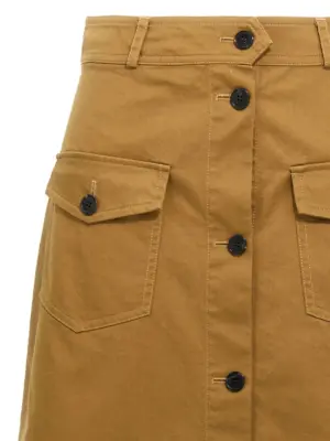 Midi skirt Woman SAINT LAURENT Brown