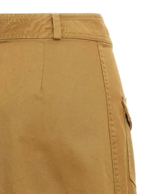 Midi skirt 100% cotton SAINT LAURENT Brown
