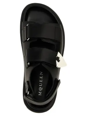'Parachute' sandals 100% bos taurus MCQUEEN Black