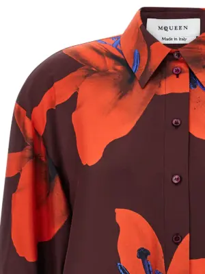 'Flame Lily' shirt Woman MCQUEEN Multicolor