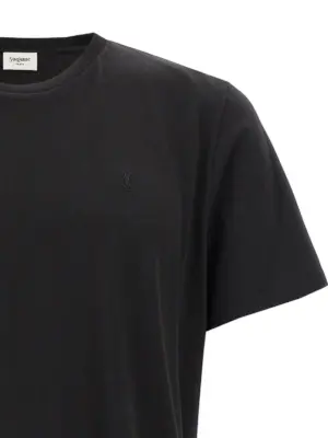 'Cassandre' embroidery t-shirt Man SAINT LAURENT Black