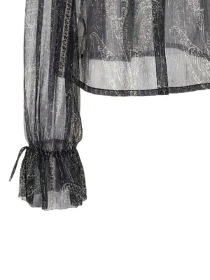 Lurex blouse 95% silk 5% metallic polyester SAINT LAURENT Multicolor