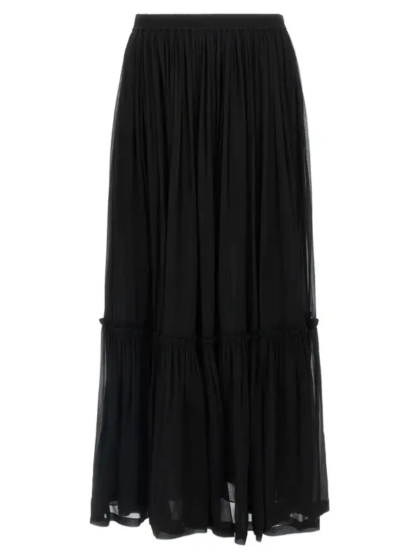 Long skirt SAINT LAURENT Black