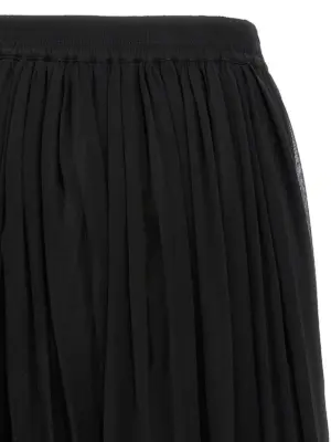 Long skirt 100% silk SAINT LAURENT Black