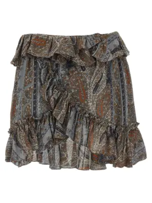 All over print skirt SAINT LAURENT Multicolor