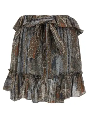 All over print skirt 823750Y3K588490 SAINT LAURENT Multicolor