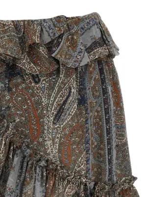 All over print skirt Woman SAINT LAURENT Multicolor