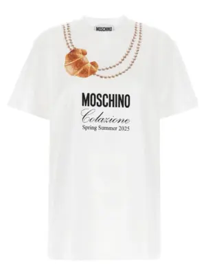 'Colazione' T-shirt MOSCHINO White