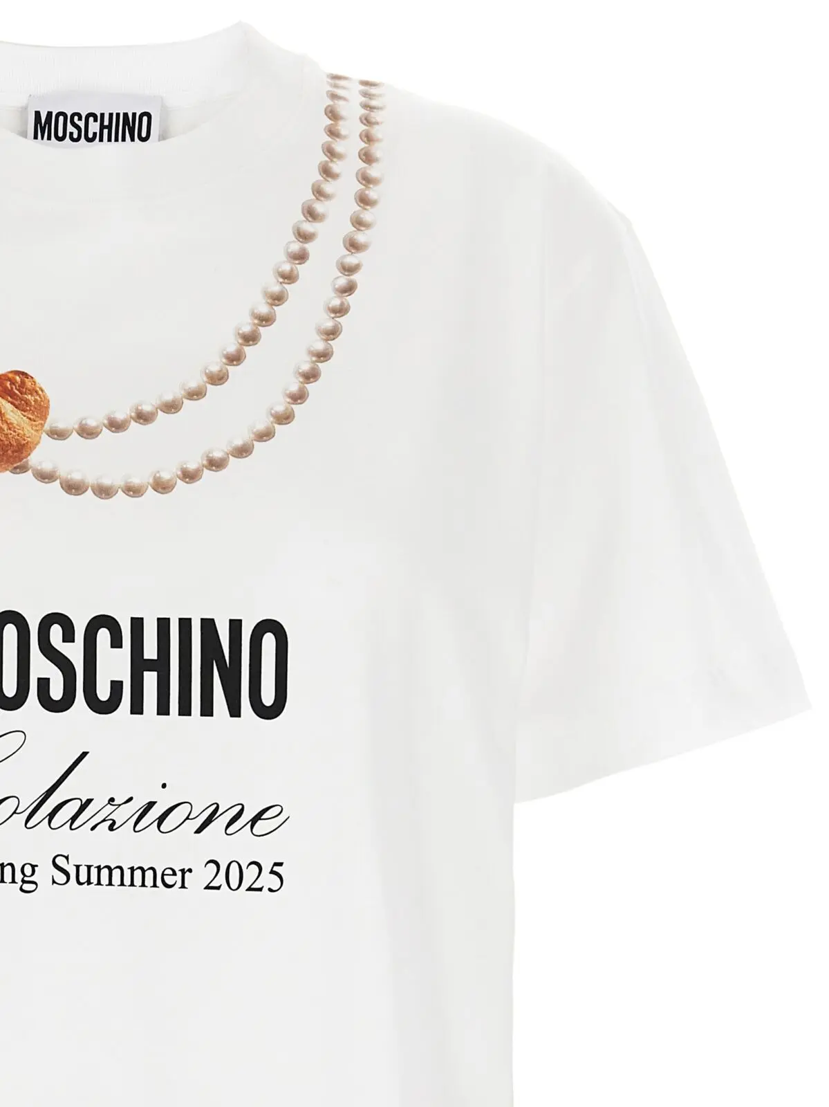 Футболка Moschino Colazione Біла 3 'Colazione' T-shirt Woman MOSCHINO White